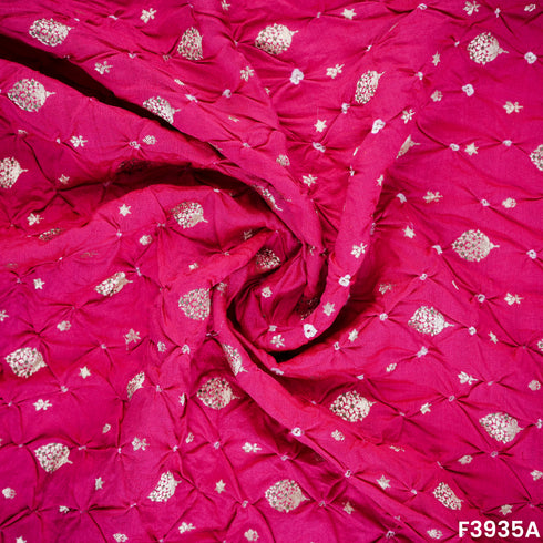 Pure bandhani silk Fabric- F3935
