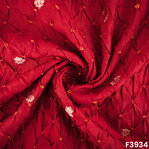Pure bandhani silk Fabric- F3934