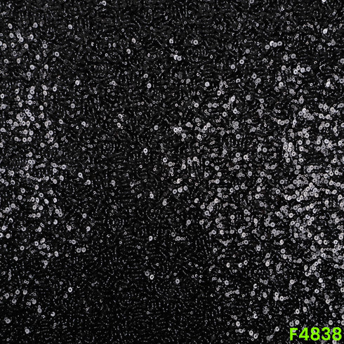 Zari Sequins Embroidered Velvet Fabric- F4838