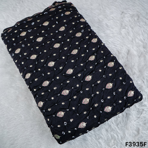 Pure bandhani silk Fabric- F3935