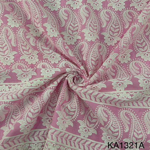 Chikankari Cotton Fabric-KA1321