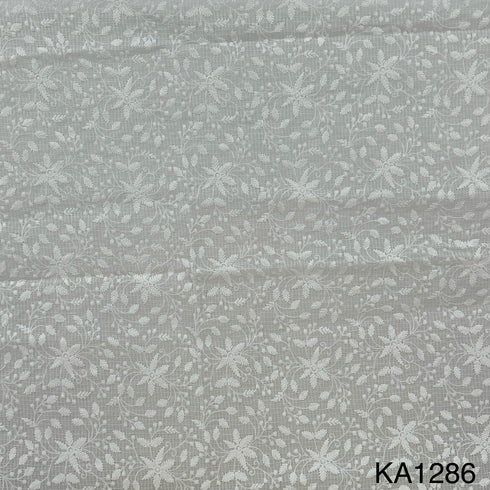 Embroidered Kota Cotton Fabric-Ka1286
