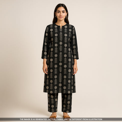 Digital Printed Rayon Cotton Fabric-F3697