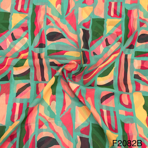 Printed Georgette Fabric-F2082
