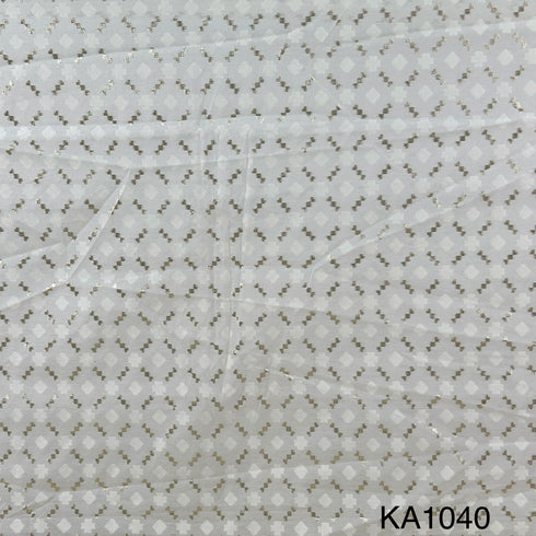 Dyeable Zari Chanderi Fabric-KA1040