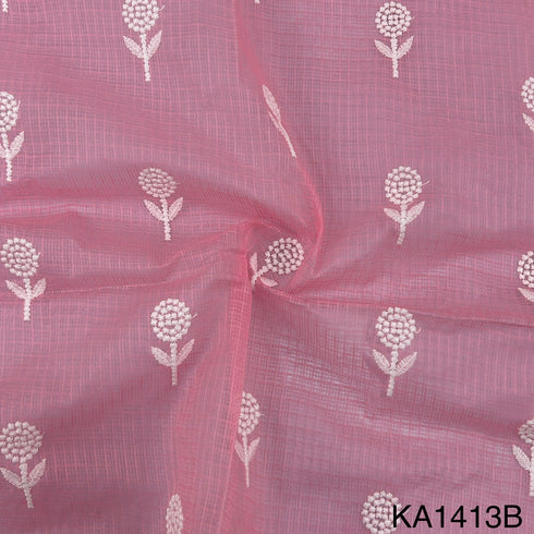 Embroidered Kota Cotton Fabric-KA1413