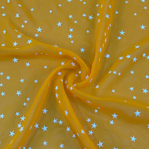 RUBBER Print Georgette Fabric-KA455