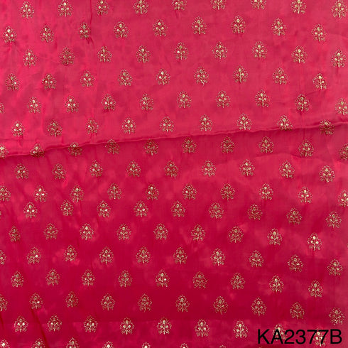Zari Sequins Organza Fabric-KA2377