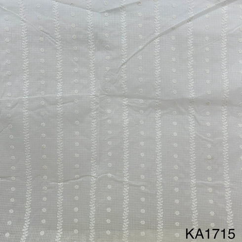 Embroidered Kota Cotton Fabric-KA1715