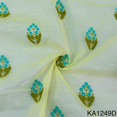 Embroidered Kota Cotton Fabric-KA1249