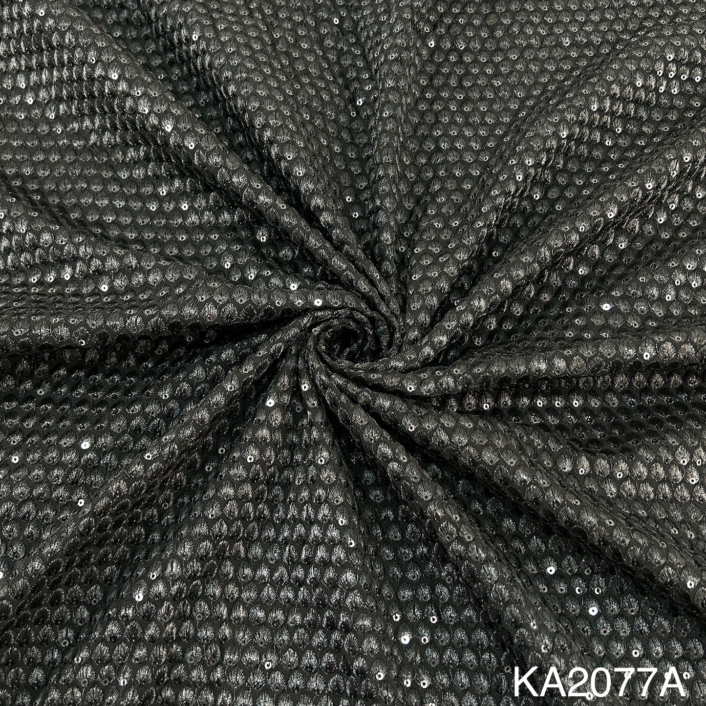 Zari Sequins Georgette Fabric-KA2077