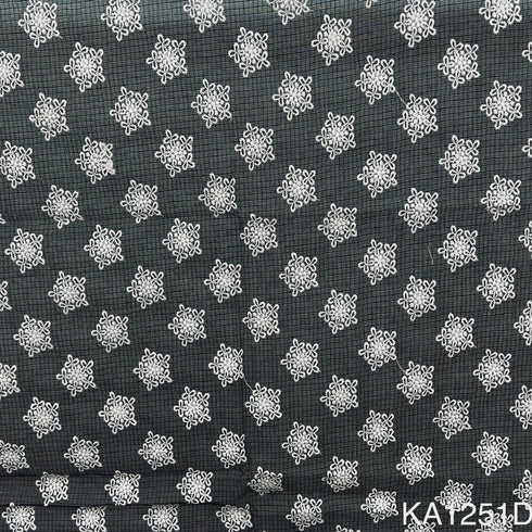 Embroidered Kota Cotton Fabric-Ka1251