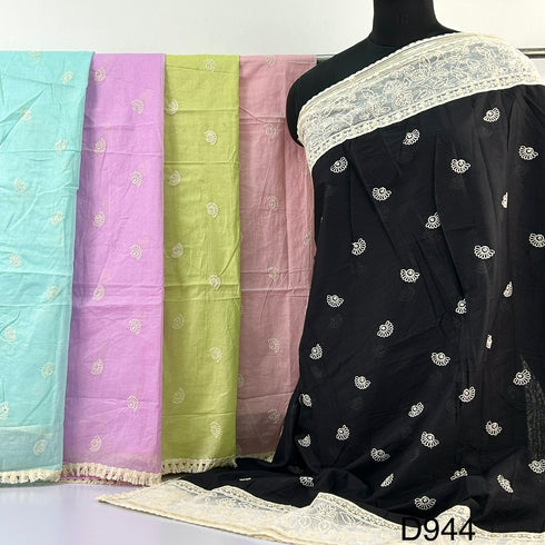 Embroidered Sequins Cotton Dupatta D-944