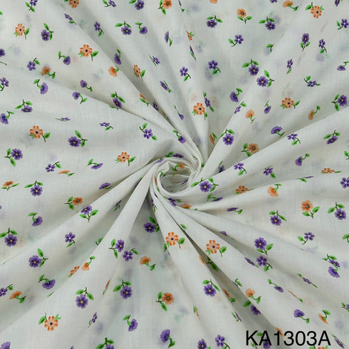 Floral Print Cotton Fabric-KA1303