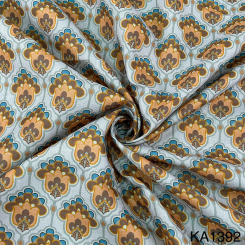 Printed Lilen Cotton Fabric-KA1392