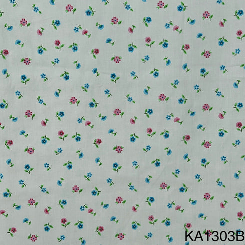Floral Print Cotton Fabric-KA1303