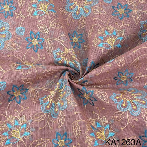 Embroidered Kota Cotton Fabric-KA1263