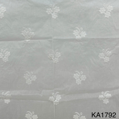 Embroidered Kota Cotton Fabric-F1792