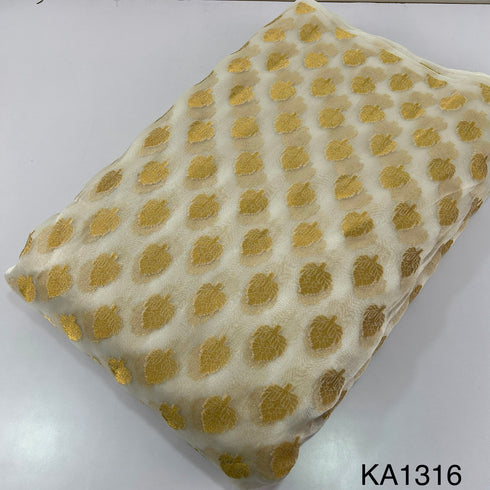 Dyeable Zari Organza Fabric-KA1316