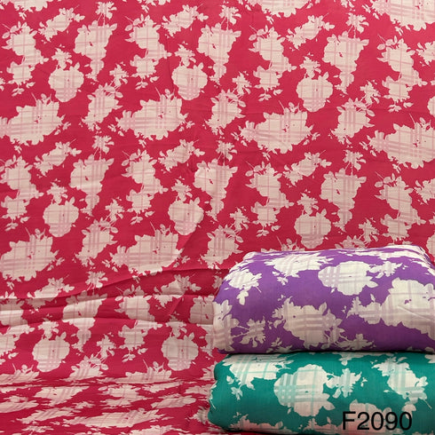Printed Linen Silk Fabric-F2090