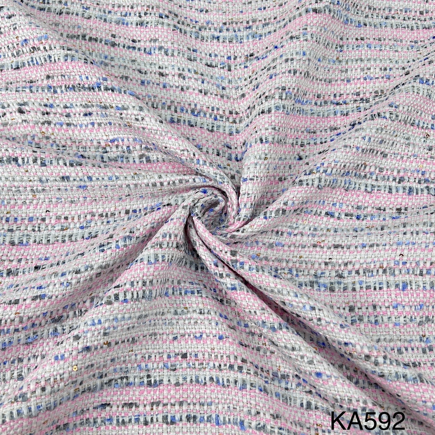 Imported Sequins Tweed Fabric-KA592