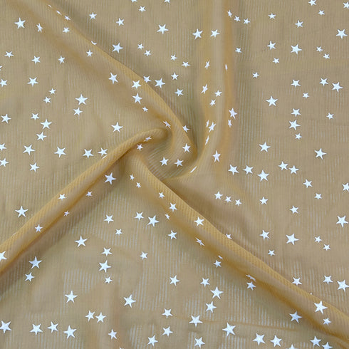 RUBBER Print Georgette Fabric-KA455