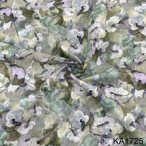 Printed Pure 2 X 2 Rubia cotton Fabric-KA1725