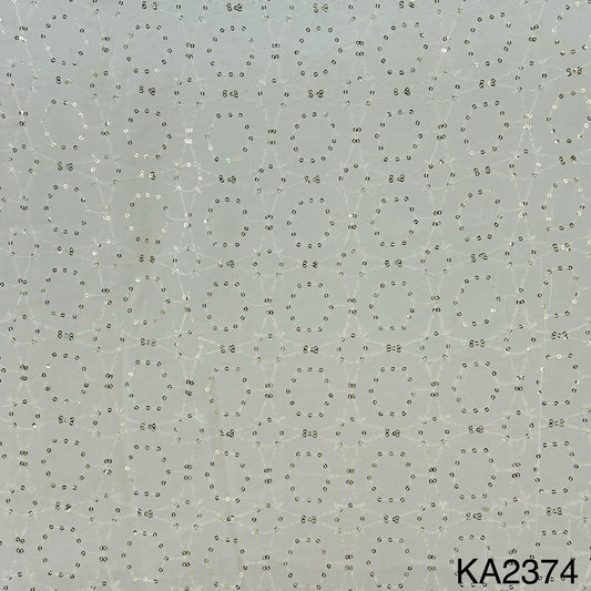 Dyeable Sequins Georgette Fabric-KA2374