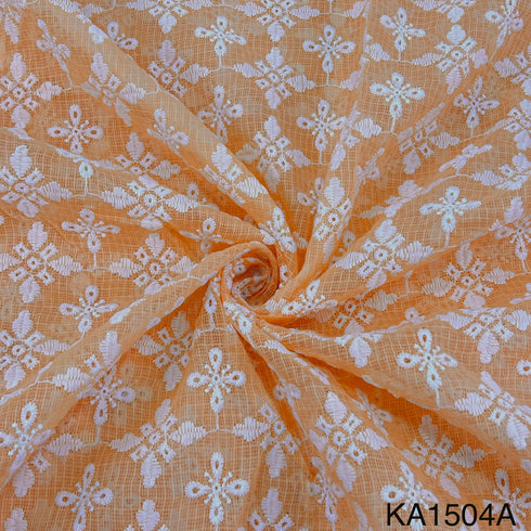 Embroidered Kota Cotton Fabric-KA1504