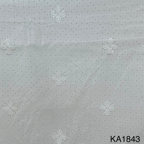 Dyeable Sequins Georgette Fabric-KA1843