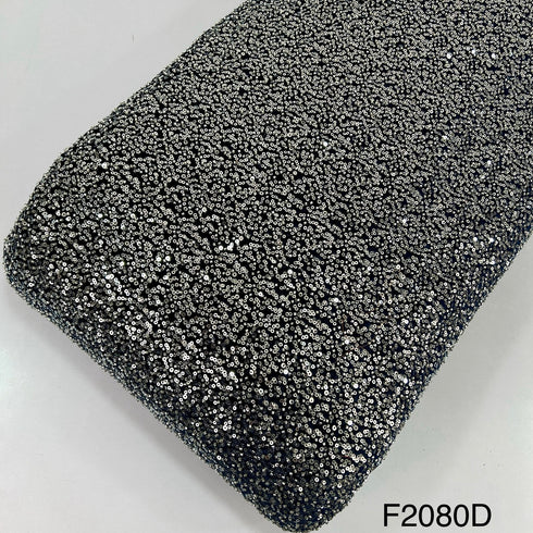 Cut Dana Work Sequins Embroidered Velvet Fabric-F2080