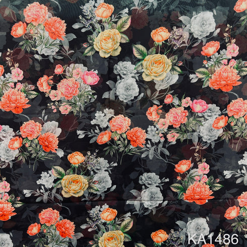 Printed Organza Fabric-KA1486