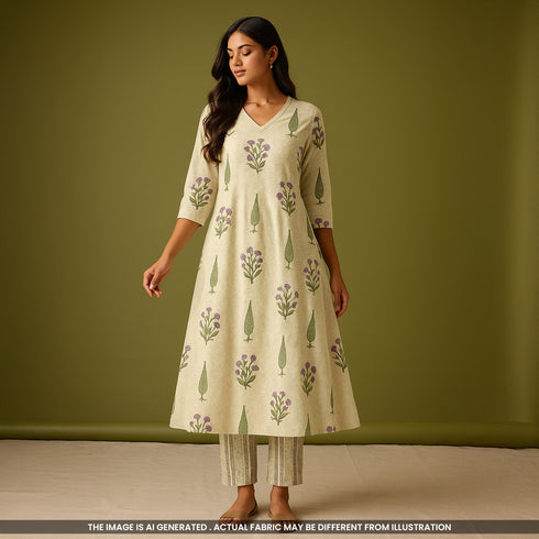 Printed Cambric Cotton Fabric- F4709