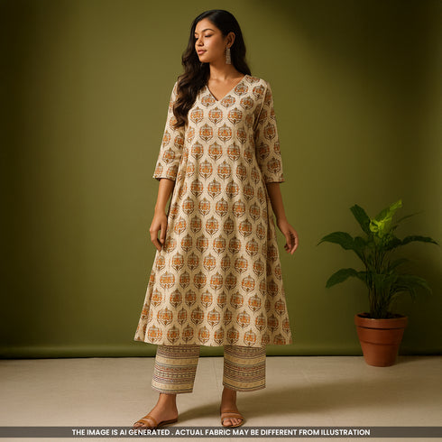 Printed Cambric Cotton Fabric- F4710