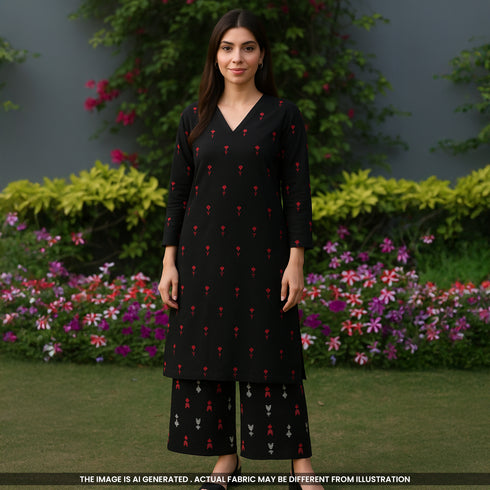 Block Buti Handloom Cotton Fabric- F4749