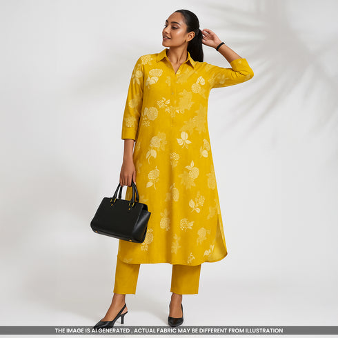 Foil Print Modal Cotton Fabric- F4747