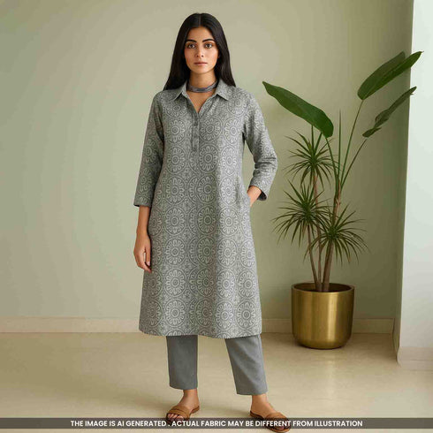 Printed Cambric Cotton Fabric- F4762