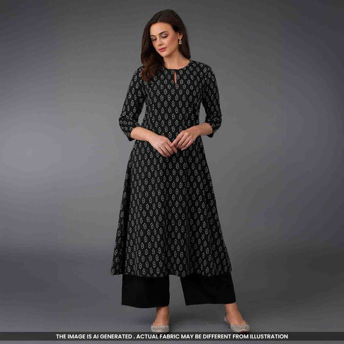 Printed Modal Cotton Fabric- F4796