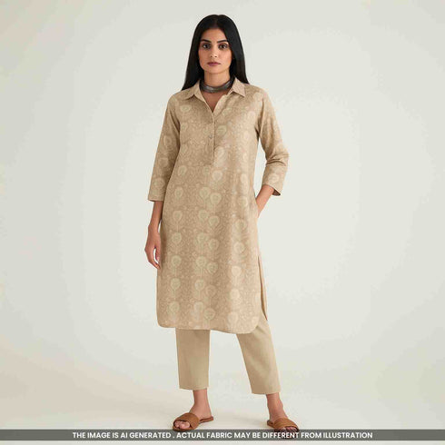 Flower Print Cambric Cotton Fabric- F4773