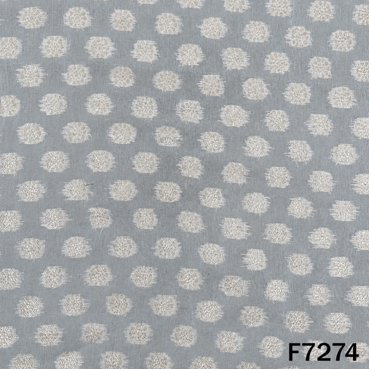 Dyeable Zari Embroidered Georgette Fabric - F7274