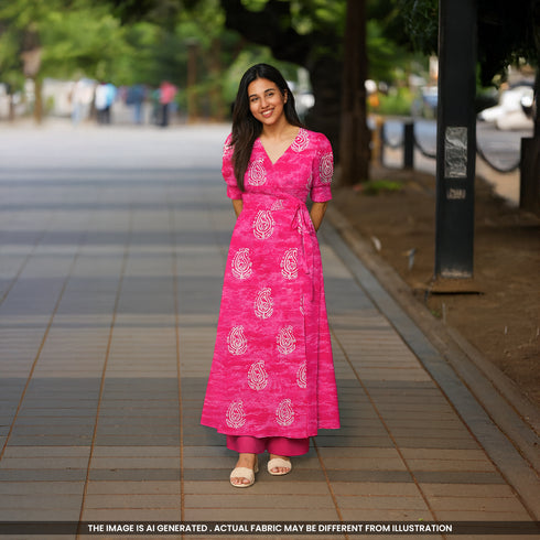 Batik Print Cambric Cotton Fabric- F4813