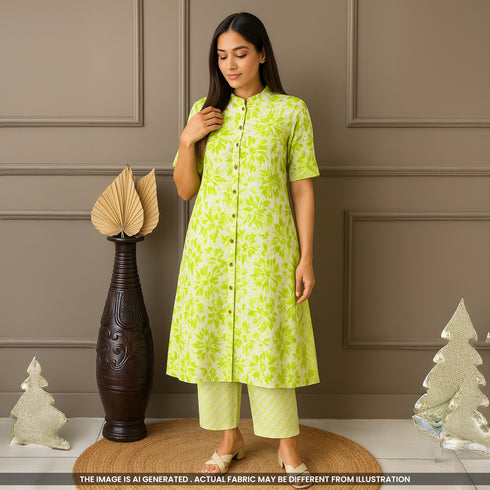 Printed Cambric Cotton Fabric- F4596