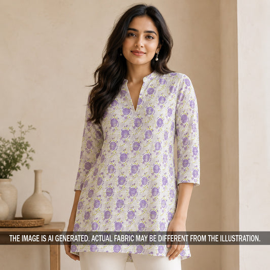Printed Pintex Cotton Fabric - F7161