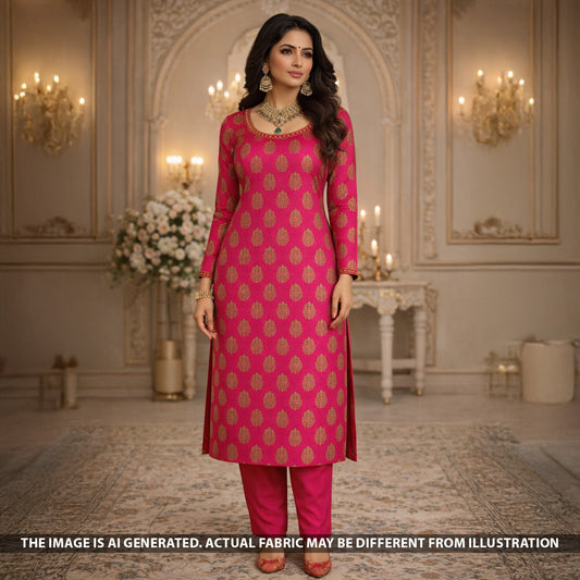 Zari Work Brocade Fabric - F5449