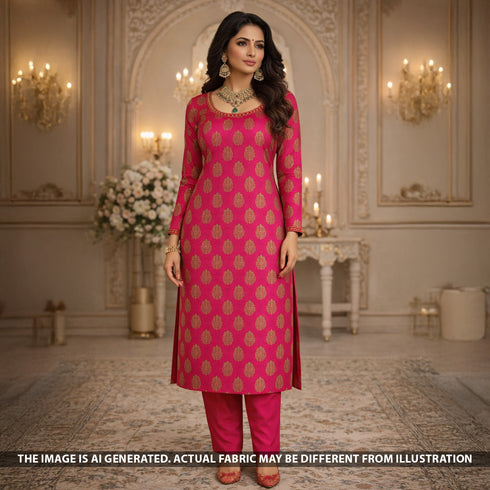 Zari Work Brocade Fabric - F5449