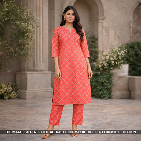 Zari Work Banarasi Brocade Silk Fabric - F5491