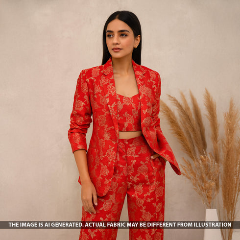 Banarasi Brocade Silk Fabric - F5349