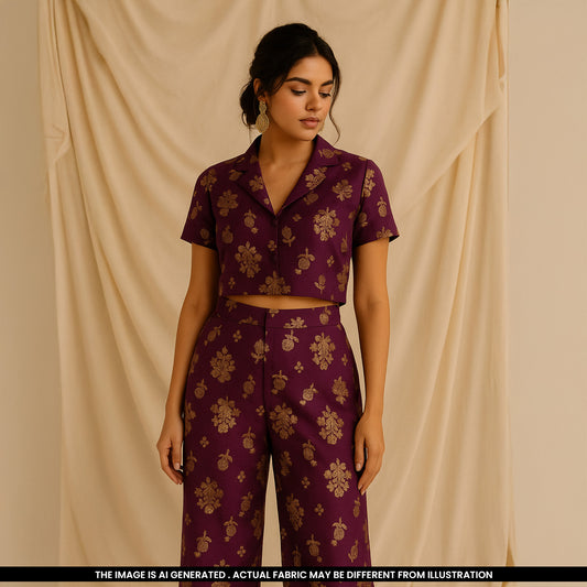 Banarasi Brocade Silk Fabric - F5348