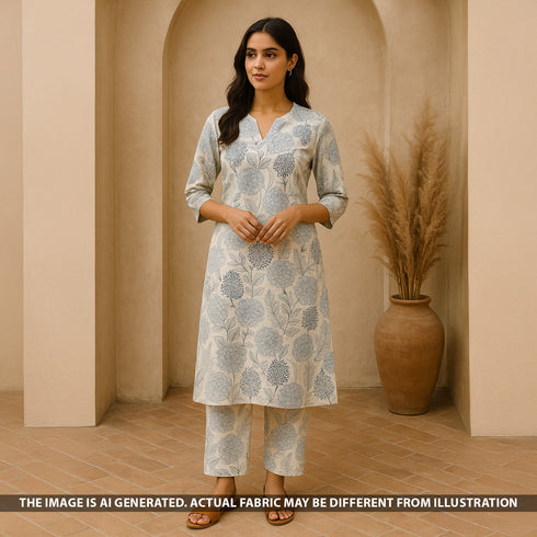 Digital Print Pure Linen Cotton Fabric - F5359