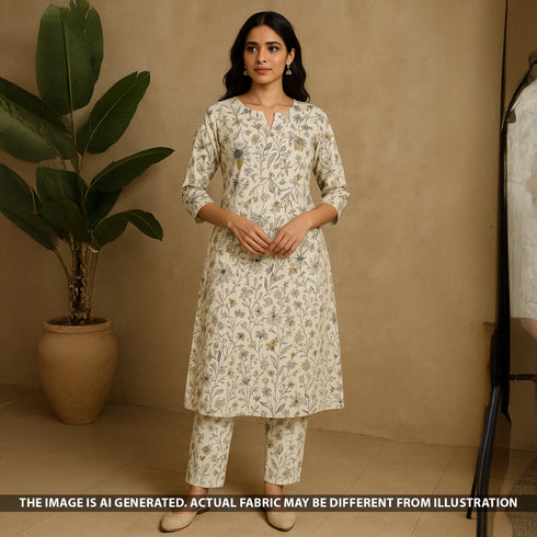 Digital Print Pure Linen Cotton Fabric - F5360